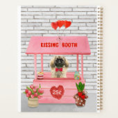 Pekingese Dog Valentine's Day Kissing Booth Planer (Rückseite)
