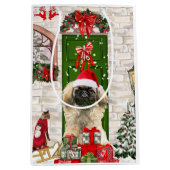 Pekingese Dog Weihnachtsgeschenk Tasche Mittlere Geschenktüte (Vorderseite)