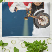 Pekingese Dog Weihnachtsmann Geschirrtuch (Gefaltet)