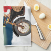 Pekingese Dog Weihnachtsmann Geschirrtuch (Viertel Falte)