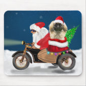 Pekingese Dog Weihnachtsmann Mousepad (Vorne)