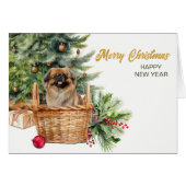 Pekingese Dog Wicker Korb Weihnachtsbaum (Vorderseite (Horizontal))