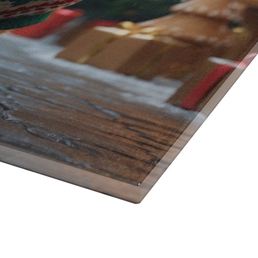 Pekingese Dogs Christmas Snow Holiday Schneidebrett (Ecke)