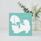 Pekingese Doppy Puppy Dankeskarte (Stehend Vorderseite)