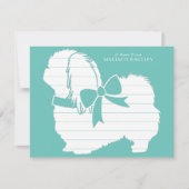 Pekingese Doppy Puppy Dankeskarte (Vorderseite)