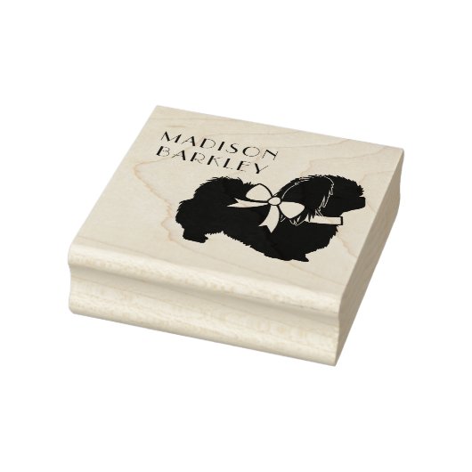 Pekingese Doppy Puppy Gummistempel (Stempel)
