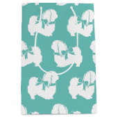 Pekingese Doppy Puppy Mittlere Geschenktüte (Vorderseite)