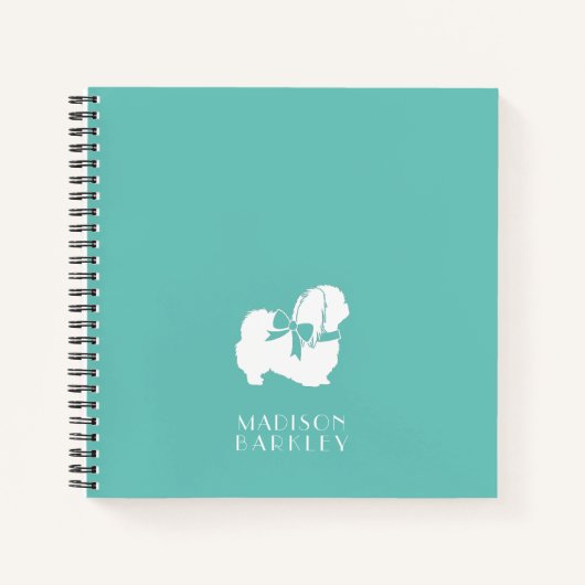 Pekingese Doppy Puppy Notizblock (Vorderseite)