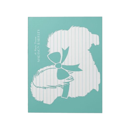 Pekingese Doppy Puppy Notizblock (Rotiert)