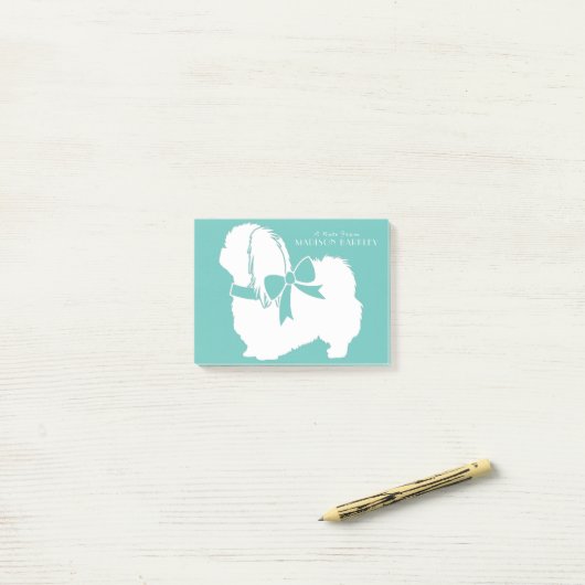 Pekingese Doppy Puppy Post-it Klebezettel (Auf Schreibtisch)