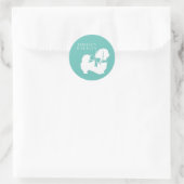 Pekingese Doppy Puppy Runder Aufkleber (Tasche)