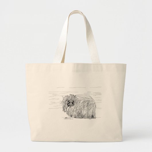 Pekingese Dose Seaside Jumbo Stoffbeutel (Vorne)