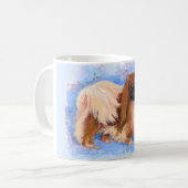 Pekingese Echt Blau Kaffeetasse (Vorderseite Links)