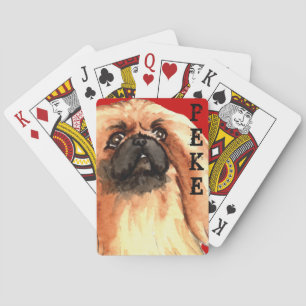 Pekingese Farbblockkarten Spielkarten