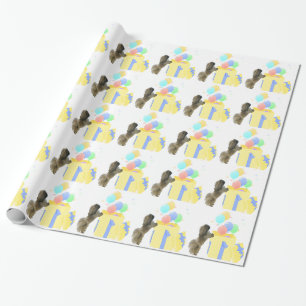 Pekingese-Feierballons Geschenkpapier
