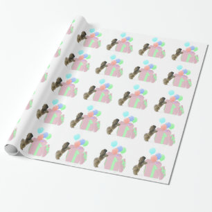 Pekingese-Feierballons Geschenkpapier