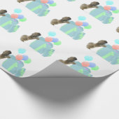 Pekingese-Feierballons Geschenkpapier (Ecke)
