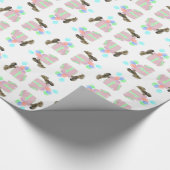 Pekingese-Feierballons Geschenkpapier (Ecke)