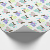 Pekingese-Feierballons Geschenkpapier (Ecke)
