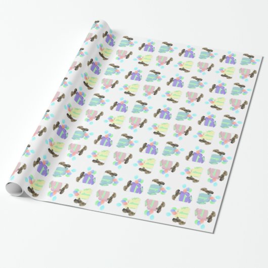 Pekingese-Feierballons Geschenkpapier (Ungerollt)
