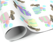 Pekingese-Feierballons Geschenkpapier (Rolleneckpunkt)
