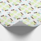 Pekingese-Feierballons Geschenkpapier (Ecke)