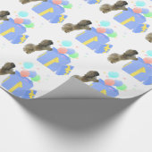 Pekingese-Feierballons Geschenkpapier (Ecke)