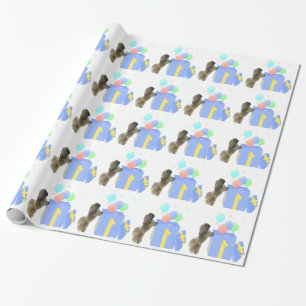 Pekingese-Feierballons Geschenkpapier