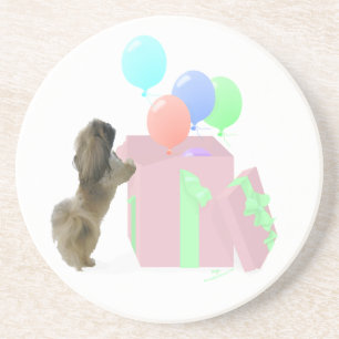 Pekingese-Feierballons Getränkeuntersetzer