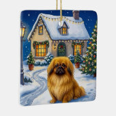 Pekingese Ferien  Keramikornament (Rechts)