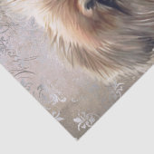 Pekingese Floral Dog Seidenpapier (Detail)