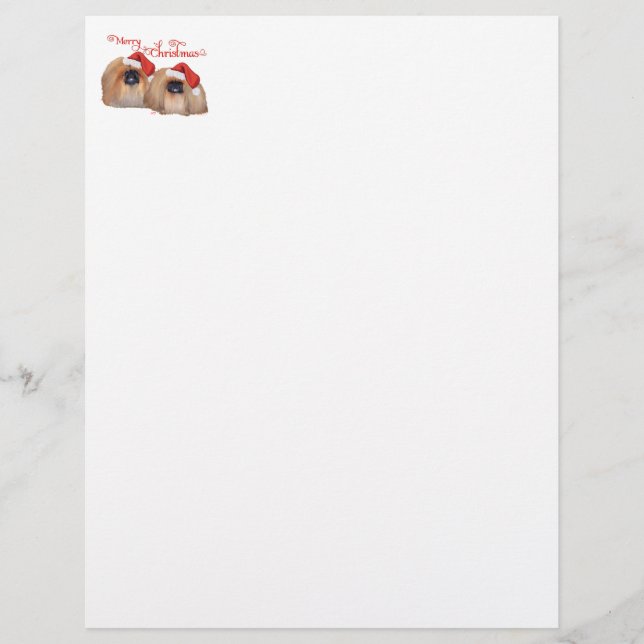 Pekingese Frohe Weihnachten (Vorderseite)