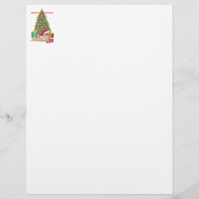 Pekingese Frohe Weihnachten (Vorderseite)