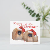 Pekingese Frohe Weihnachten (Stehend Vorderseite)