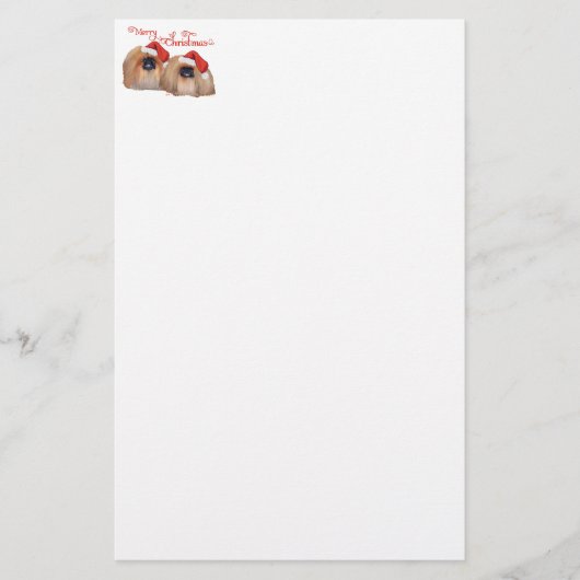 Pekingese Frohe Weihnachten Briefpapier (Vorderseite)