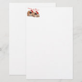 Pekingese Frohe Weihnachten Briefpapier (Vorne/Hinten)