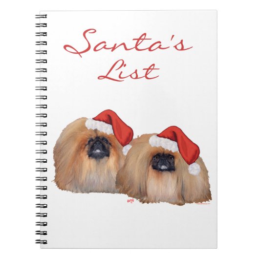 Pekingese Frohe Weihnachten Notizblock (Vorderseite)