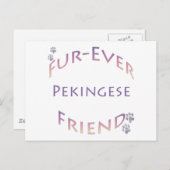 Pekingese Furever Postkarte (Vorne/Hinten)
