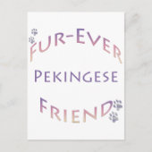 Pekingese Furever Postkarte (Vorderseite)