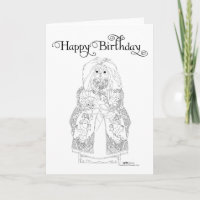 Pekingese Geburtstagskarte