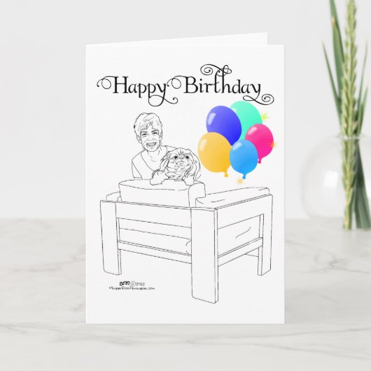 Pekingese Geburtstagskarte Karte (Vorderseite)