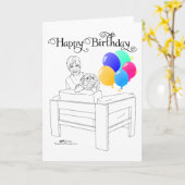 Pekingese Geburtstagskarte Karte (Gelbe Blume)