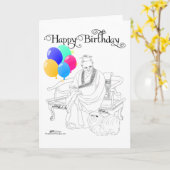 Pekingese Geburtstagskarte Karte (Gelbe Blume)