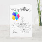 Pekingese Geburtstagskarte Karte (Vorderseite)
