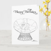 Pekingese Geburtstagskarte Karte (Gelbe Blume)