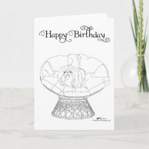 Pekingese Geburtstagskarte Karte