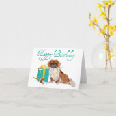 Pekingese Geburtstagskarte Karte (Gelbe Blume)