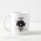 Pekingese Geschichtsdesign Kaffeetasse (Links)