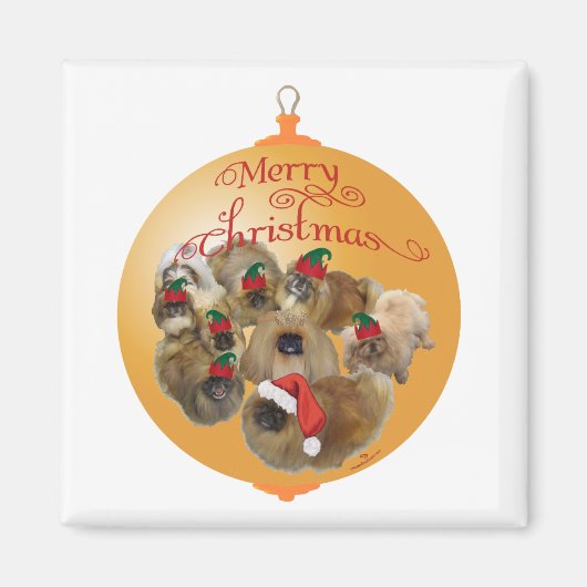 Pekingese Group Ornament Magnet (Vorne)