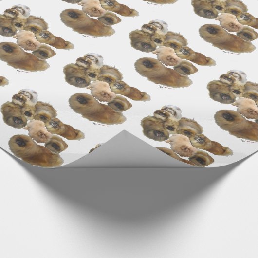 Pekingese-Gruppe Geschenkpapier (Ecke)
